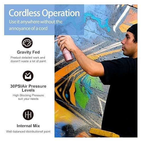 Airbrush Kit Portable Airbrush Air Brush Kit with Air Compressor Airbrush for Nails Airbrush Compressor High Pressure Nail Airbrush Machine Handheld Mini Air Brush Kit (pink) thumbnail 3