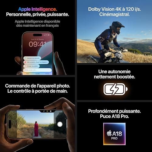 Apple iPhone 16 Pro (128 Go) - Titane Naturel thumbnail 5