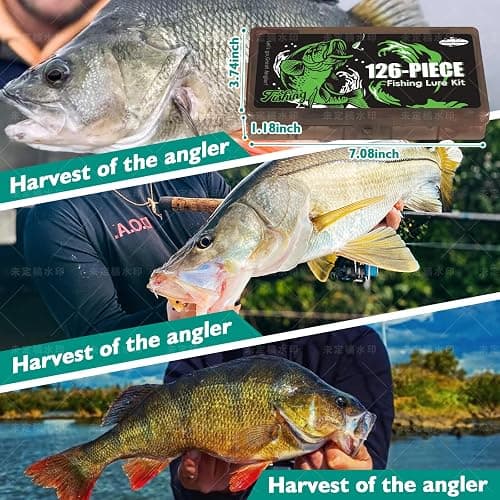 FONMANG Fishing Lures - 2025 New Tackle Box with Tackle Included, Fishing Kit with VIBs, Frogs, Minnows, Soft Baits, Hooks & Weights Accessories, Freshwater Lure Kit for Bass Walleye Trout thumbnail 6