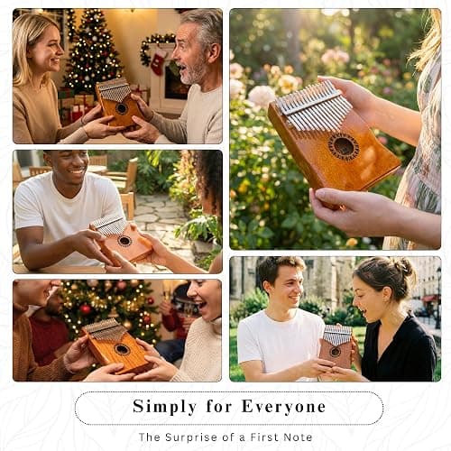 Newlam Kalimba Thumb Piano 17 Keys, Musical Gift for Kids and Adults thumbnail 5