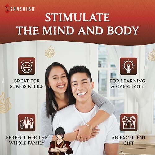 SHASHIBO Avatar The Last Airbender Shape Shifting Box - STEM Magnetic Fidget Cube That Transforms Into Over 70 Shapes, Download Fun in Motion Toys Mobile App (Fire) thumbnail 4