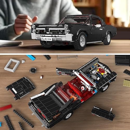Mould King 10199 Car Model Kits, MOC Bricks Collectible Sports Car Building Blocks, Static Version 1563 PCS thumbnail 4
