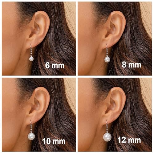 PAVOI Handpicked AAA+ Quality Freshwater Cultured Pearl Earrings Leverback Dangle Stud Pearl Earrings thumbnail 4