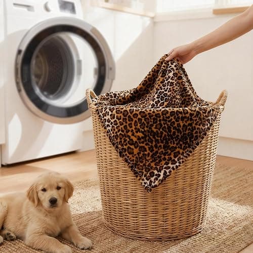 Vessia Leopard Printed Throw Blanket for Couch,Bed,Sofa, Soft Cozy 290GSM Classic Leopard Pattern Blanket for All Season, Lightweight Comfy Yellow Cheetah Animal Print Flannel Fleece Decor thumbnail 4
