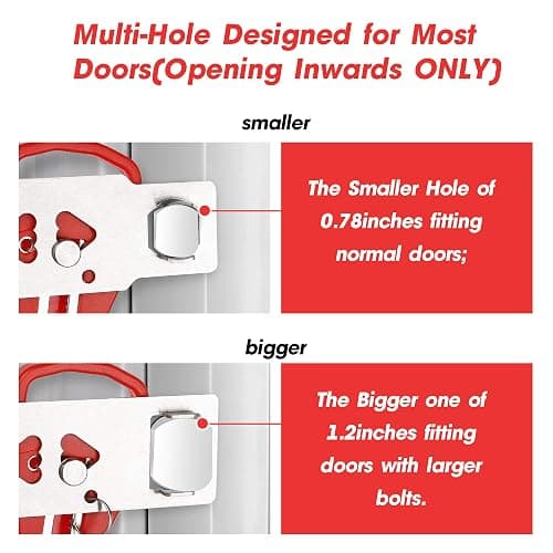 AceMining Portable Door Lock Home Security Door Lock Travel Lockdown Locks for Additional Safety and Privacy Perfect for Traveling Hotel Home Apartment College thumbnail 3