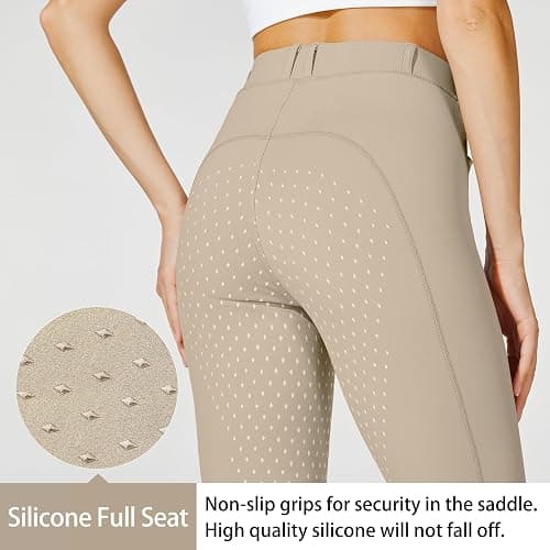 Willit Women's Horse Riding Pants Full Seat Silicone Equestrian Breeches Horseback Schooling Tights Zipper Pockets thumbnail 3