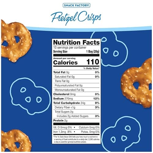 Snack Factory Pretzel Crisps, Original | 1 Oz Bags | 10 Count | Pack of 2 thumbnail 2