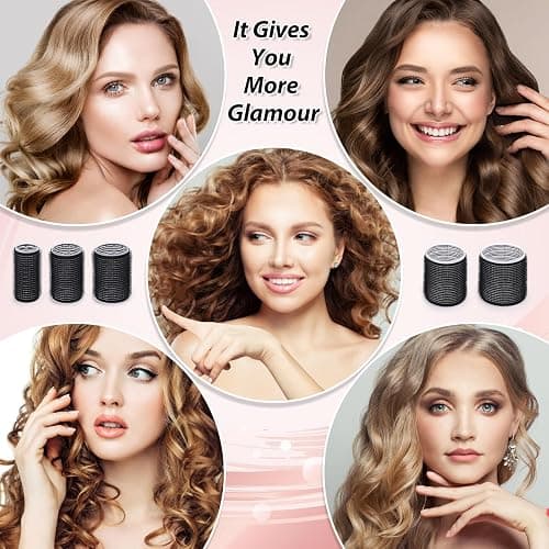 Thrilez 56PCS Hair Curlers Rollers with 5 Sizes 55mm 48 mm 40 mm 32 mm 25mm Jumbo Large Medium Small Rollers for Long Medium Short Thick Fine Lift Curler Volume, Hair Roller Set for DIY Hairdressing thumbnail 6