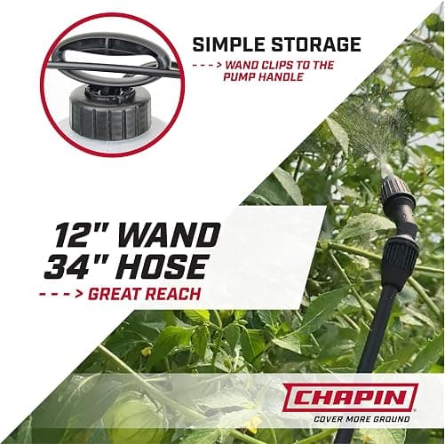 Chapin 16200 Pump Sprayer, 2-Gallon, Lawn & Garden Translucent Poly Tank, Adjustable Cone Nozzle, Ergonomic Handle & in-Tank Filter for Herbicides, Pesticides & Fertilizers thumbnail 4