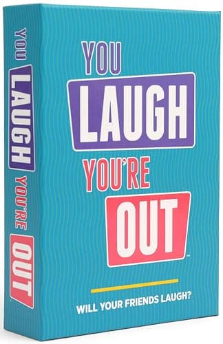 DSS Games You Laugh You're Out [Try Not to Laugh Family Card Game for Adults, Kids & Teens | White Elephant Gift for Adults | 125 Prompt Fun Cards for Family Game Nights & Parties Ages 14+] - Image 1