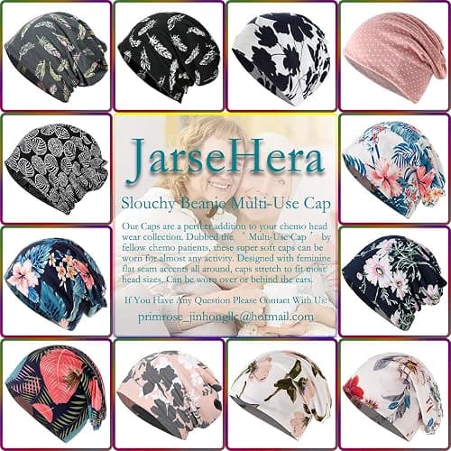 JarseHera Womens Slouchy Beanie Cotton Chemo Caps Cancer Headwear Hats Turban thumbnail 6