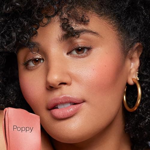 Saie Dew Liquid Blush for Cheeks - Hydrating Cream Blush Stick with a Blendable + Buildable Formula - Skincare Infused Dewy Cheek Tint for a Natural Flush - Glowy Makeup Essential - Poppy (.40 oz) thumbnail 7