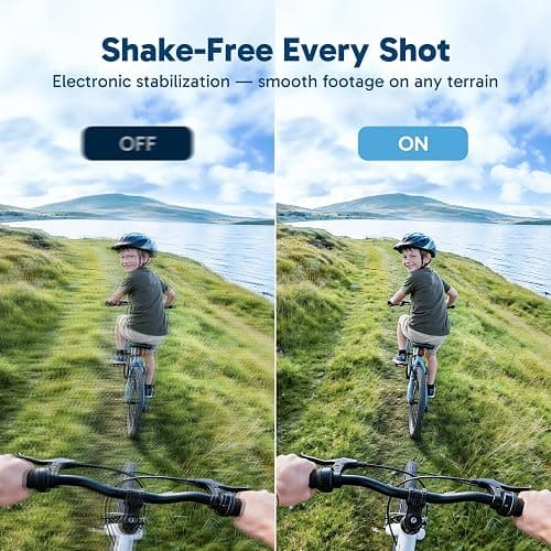 AKASO EK7000 Action Camera 4K30FPS 20MP Ultra HD Underwater Camera - Blue | WiFi Remote Control 4X Zoom 170 Degree Wide Angle Waterproof Camera with Accessory Kit thumbnail 4