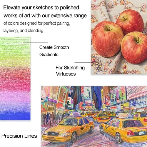 Colored Pencils for Adult Coloring Books, 72 Colors Drawing Pencils with Oil-Based Cores, Professional Art Supplies for Artists, Coloring Pencils for Adults, Color Pencils Set for Beginners and Teens. thumbnail 4
