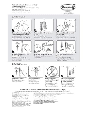 Command Medium Designer Hooks, 18-Hooks, 24-Strips, Damage Free Hanging thumbnail 11