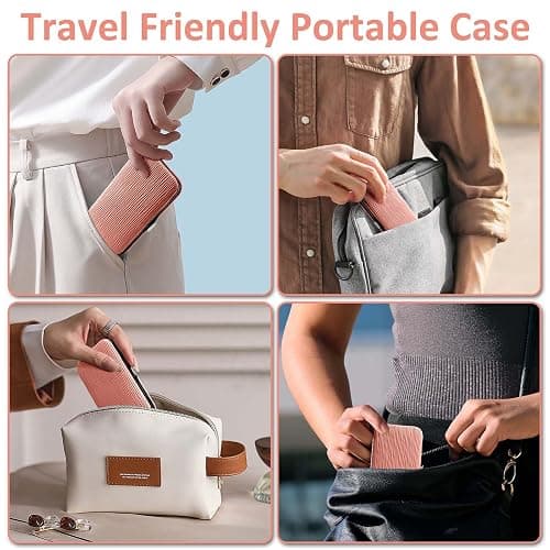BLESWIN 10 in 1 Manicure Pedicure Kit, Manicure Kit for Women Professional, Mens Nail Grooming Kit, Manicure Tools Gift for Luxury Leather Travel Case for Family Friends (Pink & Purple) thumbnail 6