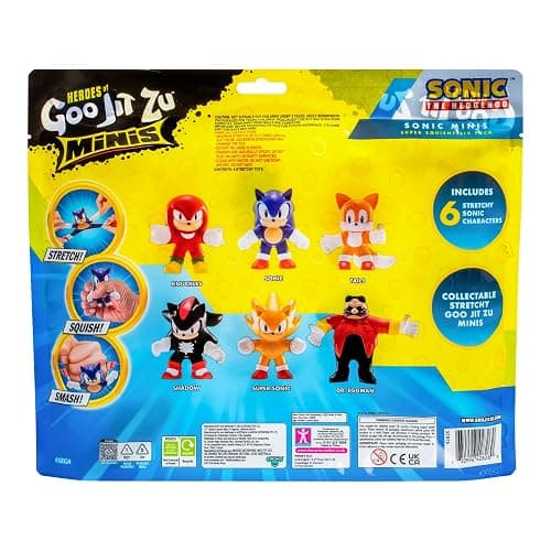 Heroes of Goo JIT Zu Minis Sonic 6 Pack - Collectible Stretchy Minis, 6 Stretchy Sonic Characters thumbnail 9