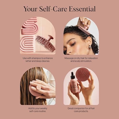 Kitsch Scalp Massager for Hair Care - Scalp Scrubber, Shampoo Brush & Exfoliator for All Hair Types - Relaxing & Exfoliating - Terracotta thumbnail 7