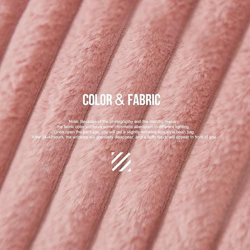 3ft Bean Bag Chairs for Adults Large Beanbag Chair with Stripe Plush Cover Big Bean Bag Chair for Living Room Bedroom Dorm Office thumbnail 8