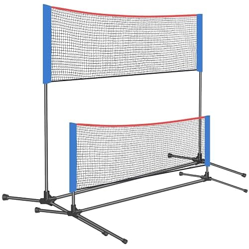 Doubleriver Volleyball Net: 10FT Height Adjustable with Poles Portable for Younth Training on Beach/Backyard - Image 1
