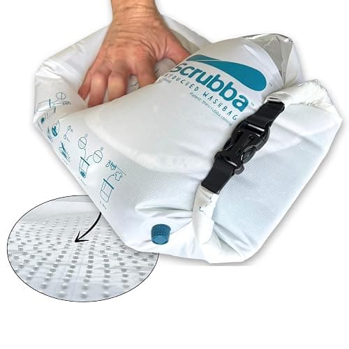 Scrubba Untouched Wash Bag - Portable Washing Machine - Eco-Friendly Manual Washing Machine for Travel, Camping, Baby Clothes - Travel Essentials, Gift - use with Laundry Detergent, & Sheets - 5.3 oz. thumbnail 2