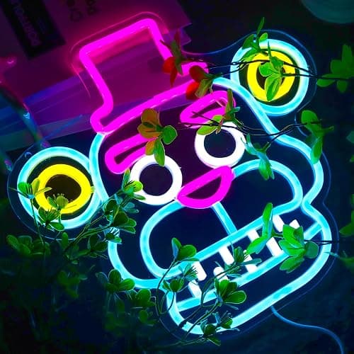 Fnaf Frendy Neon Sign for Wall Decor，Five Nights LED Neon Lights for Gameroom，Birthday、Christmas Gifts for kids thumbnail 2