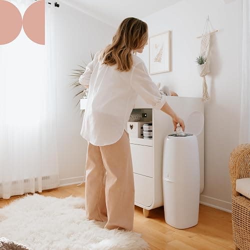 Angelcare Cubo para pañales Classic XL. Incluye un repuesto octogonal de alta capacidad y resistente a olores (1 mes - 210 pañales talla 1). Práctico, eficiente y económico. thumbnail 2