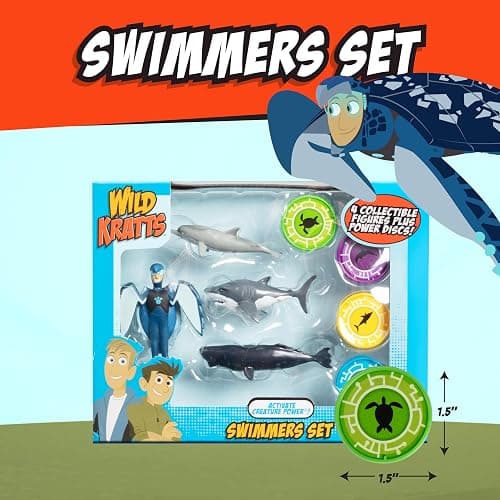 Wild Kratts 4-Pack Action Figure Set - Activate Creature Power - Swimmers thumbnail 2