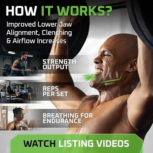 New Age Performance 6DS Weightlifting Mouthpiece, Increase Strength & Reps for Lifting, Powerlifting, Strongmen, Bodybuilding, Calisthenics, Workout Accessory, Fitness Gear (Black) thumbnail 3