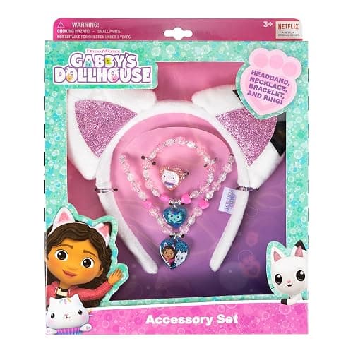 LUV HER Headbands for Girls - Kids Jewelry for Girls - Dress Up Set All in one Giftable Box - Headband - Play Jewelry Set - 4pc (Toddler Headband, Necklace, Dress Up Bracelet, Ring) Ages 3+ thumbnail 9
