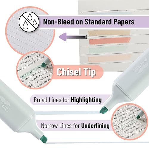 Mr. Pen- Aesthetic Highlighters, 6 Pack, Morandi Colors, Cute Highlighters Assorted Colors for Journaling, Highlighting, Underlining, Fast Dry, Back to School Supplies thumbnail 4