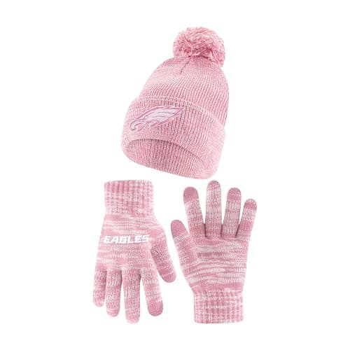 Ultra Game Adults NFL Official Super Soft Winter Beanie Knit Hat with Warm Touch Screen Gloves - Image 1
