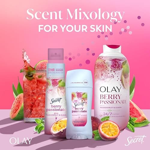 Olay Body Wash for Women, 24/7 Skin-Loving Freshness, Miami Mocktails, Plant Based Cleansers, Vitamin B3 & Antioxidant Blend, All Skin Types, Berry Passionate with Passionfruit & Guava Scent, 22 fl oz thumbnail 10
