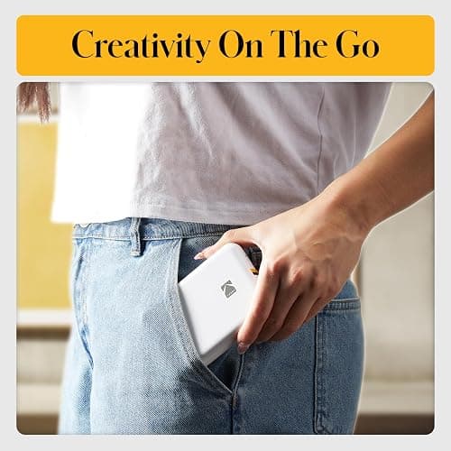 KODAK Step Instant Smartphone Photo Printer, Portable Mini Color Wireless Mobile Printer, Zink 2x3” (5.1x7.5 cm) Sticky-Back Photos, Bluetooth Compatible with iOS & Android Devices, Editing App, White thumbnail 7