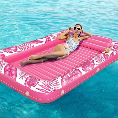 Inflatable Tanning Pool Lounger Float - Jasonwell 4 in 1 Sun Tan Tub Sunbathing Pool Lounge Raft Floatie Toys Water Filled Tanning Bed Mat Pad for Adult Blow Up Kiddie Pool Kids Ball Pit thumbnail 2