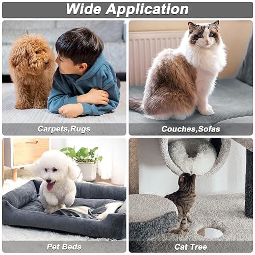 B-Land Carpet Rake for Pet Hair Removal, Reusable Pet Hair Remover with 60” Adjustable Long Handle, Carpet Scraper Dog Cat Hair Remover Tool for Rugs, Mats thumbnail 7