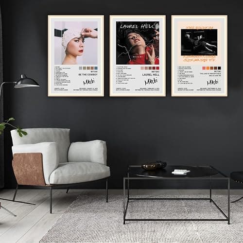 JINOS Mitski Poster A Set of 3 Canvas Album Posters Decorative Painting Canvas Wall Posters And Art Picture Print Modern Family Bedroom Decor Posters for Room Aesthetic 08x12inch(20x30cm)-3pcs thumbnail 2