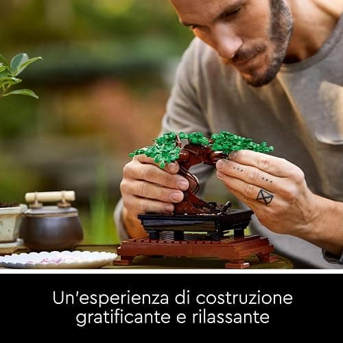 LEGO Botanicals Albero Bonsai - Kit di Piante Artificiali, Modellino da Costruire di Alberello con Vaso - Decorazione per la Casa Fai da Te - Idee Regalo per Adulti, Donna o Uomo - 10281 thumbnail 2
