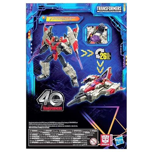 Transformers Legacy United Voyager Class Cybertron Universe Starscream, 7-inch Converting Action Figure, 8+ Years | Transformers Legacy United 7 Inch Action Figure Voyager Class (2024 Wave 2) - Starscream thumbnail 11