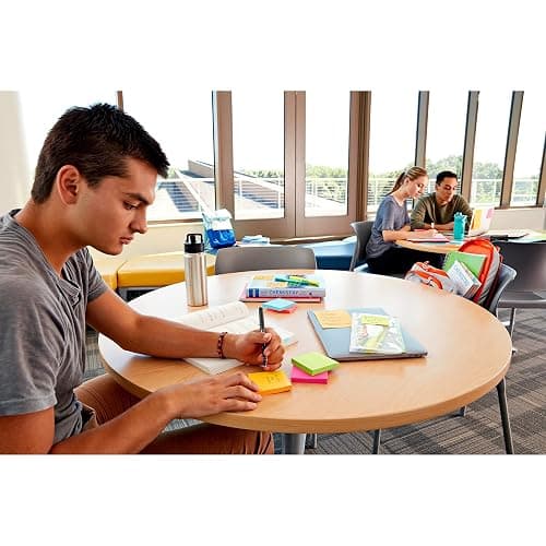 Post-it Super Sticky Notes, 3x3 in, 6 Pads, 2X The Sticking Power, Energy Boost Collection, Bright Colors (Orange, Pink, Blue, Green),Recyclable (654-6SSAU) thumbnail 16