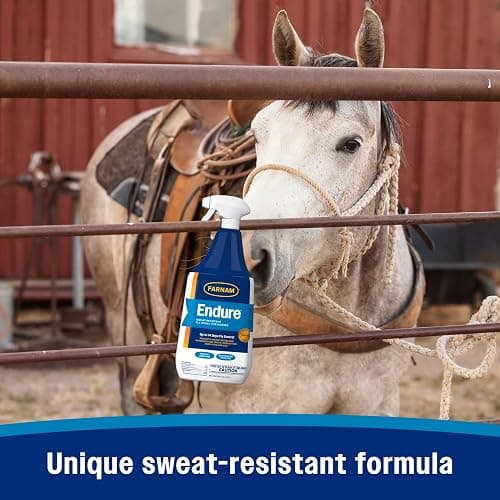 Farnam Endure Sweat-Resistant Fly Spray for Horses, Lasts Up to 14 Days, Protects Against Flies, Gnats, Mosquitoes, Ticks & Lice, 32 oz. thumbnail 13