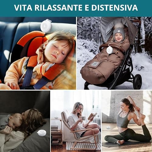 YGiTK Machine à Bruit Blanc Portable avec 12 Sons Apaisants, Veilleuse et Fonction Mémoire, Appareil de Sommeil à Bruit Blanc avec Minuterie, Rechargeable, sans Fil, pour Bébé, Adulte, Méditation thumbnail 8