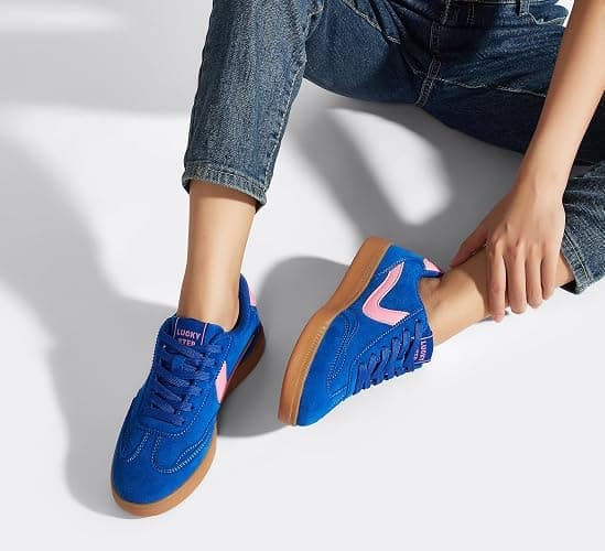 LUCKY STEP Women's Retro Fashion Sneakers Classic Casual Walking Shoes Non Slip Comfort Skate Shoes thumbnail 2