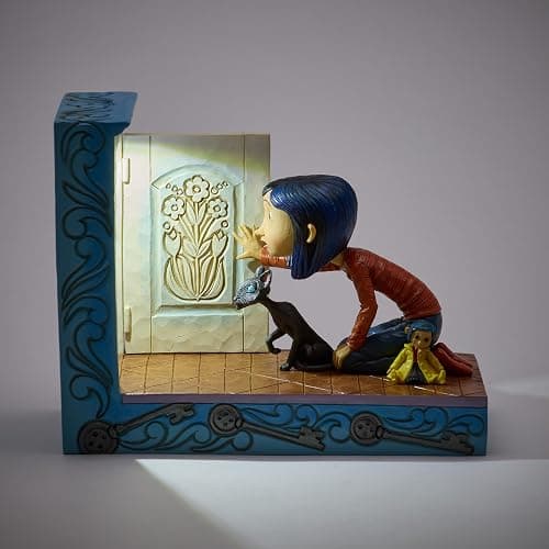 Enesco Coraline by Jim Shore Kneeling Down to Hidden Door Lit Figurine, 5.12 Inch, Multicolor thumbnail 6