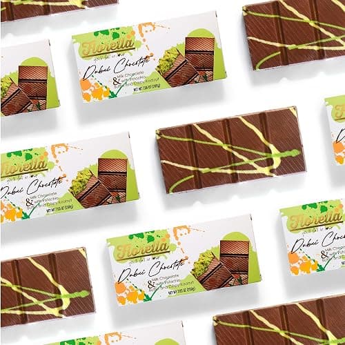 Fiorella Dubai Chocolate Bar Pistachio, Luxury & Premium Dubai Milk Chocolate Bar Filled with Pistachio Butter & Shredded Knafeh Kadayif, Snacks for Kids & Adults - 7.05 Oz thumbnail 5