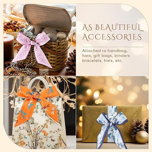 Shyyween Bulk Purse Scarf Headband for Women Hair Purse Scarf Handbag Neck Ribbon for Christmas Women Headband Gift thumbnail 6