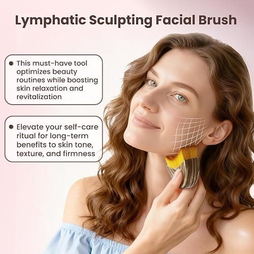New Lymphatic Contour Face Brush for Sculpting, Lymphatic Drainage Massager for Face, Ergonomically Designed to Fit The Skin Precisely and Relieve Fatigue, Improves Skin Glow & Absorption (1 Pack) thumbnail 6