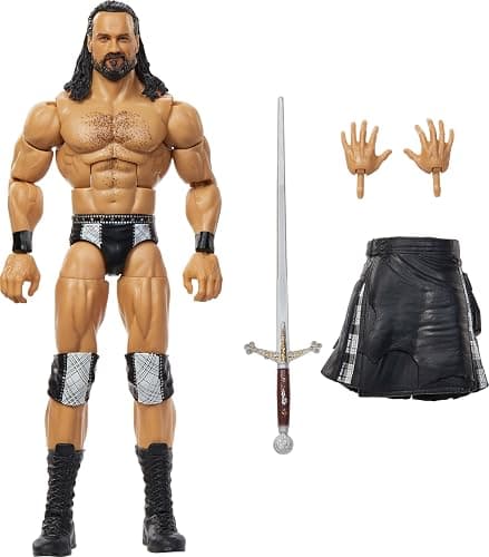 Mattel WWE Elite Action Figure & Accessories, Series #115 6-inch Collectible Drew McIntyre with 25 Articulation Points & Swappable Hands | 25 Articulation Points, Swappable Hands, Accessories - Image 1