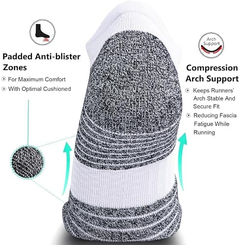 SITOISBE No Show Sports Compression Socks for Men and Women Circulation 4/8 Pack thumbnail 4