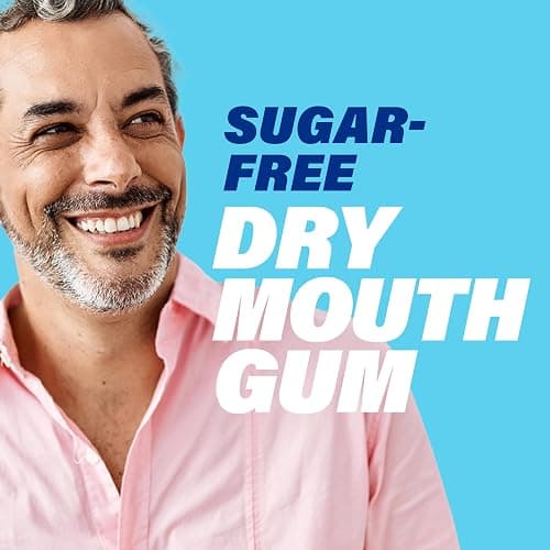 ACT Dry Mouth Moisturizing Gum, 20 Pieces, With Xylitol, Sugar Free Soothing Mint thumbnail 7